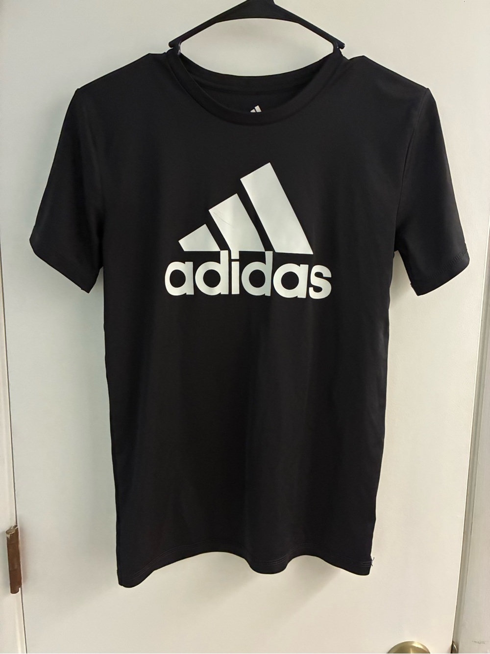 adidas Black Tee with White Logo